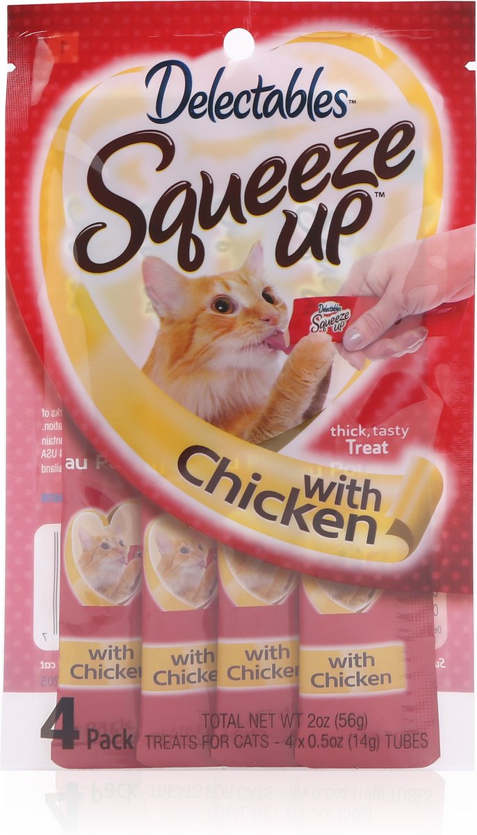 HARTZ Delectables Squeeze Up Chicken Lickable Cat Treat, 2.0oz, Pack