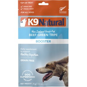 K9 Natural Beef Green Tripe Booster Digestive Supplement for Dogs, 2.6-oz bag