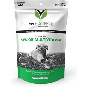 VetriScience Canine Plus Soft Chew Multivitamin for Senior Dogs, 60 count