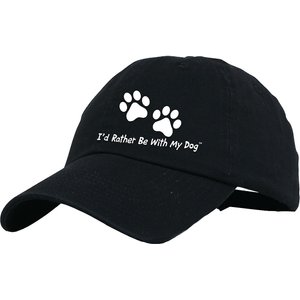 I'd Rather Be With My Dog Baseball Hat, Black