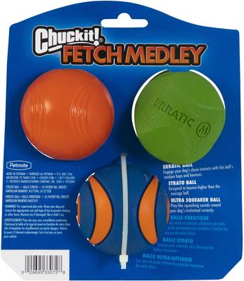 Show full view: Chuckit! Fetch Ball Medley 2 Triple Pack Ball Dog Toy, Medium slide 2 of 8