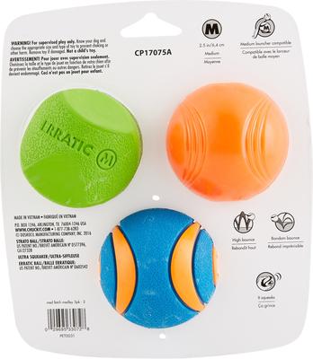 Show full view: Chuckit! Fetch Ball Medley 2 Triple Pack Ball Dog Toy, Medium slide 3 of 8