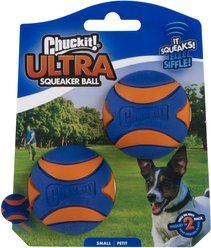 Chuckit! Ultra Squeaker Ball Dog Toy, Small, 2 count