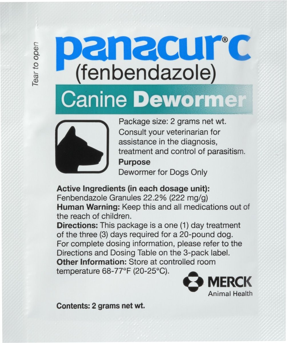 PANACUR C Canine Dewormer, 2-g, 3 count - Chewy.com