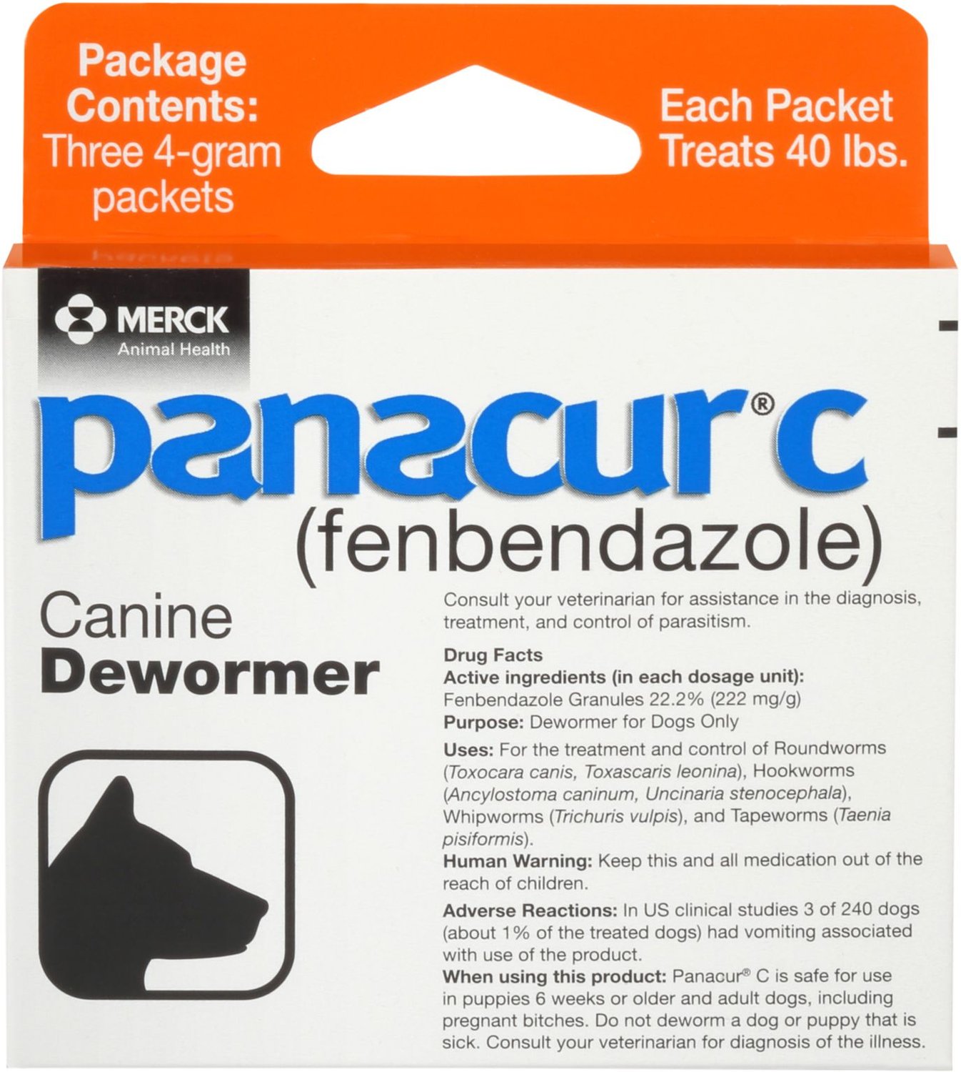 Kompliment Kan komme PANACUR C Canine Dewormer, 4-g, 3 count - Chewy.com