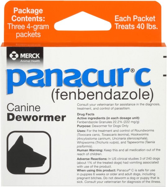 PANACUR C Canine Dewormer, 4-g, 3 count 