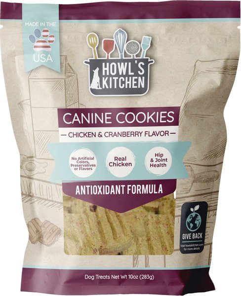 Howl's Kitchen Canine Cookies Chicken & Cranberry Flavor Dog Treats, 10-oz slide 1 of 8
