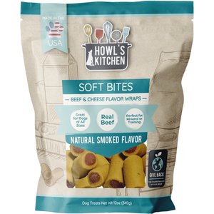 Howl's Kitchen Beef & Cheese Flavor Wrap Dog Treats, 12-oz bag