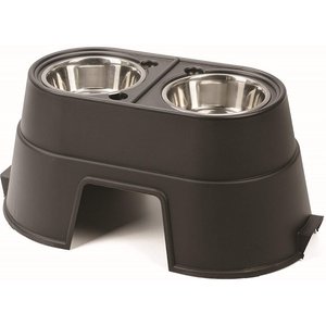 OurPets Comfort Elevated Dog & Cat Bowls, Black, 5.5-cup