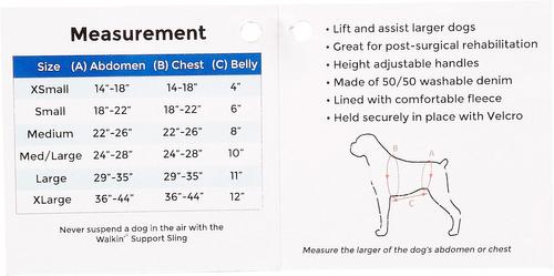 Show full view: Walkin Pets Dog Support Sling, Small slide 6 of 10