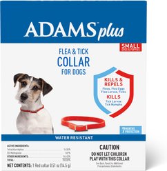 Adams Flea & Tick Collar for Dogs, Extra Small/Toy & Small Breeds, 1 Collar (7-mos. supply)