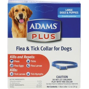Adams Plus Flea & Tick Collar for Large Dogs