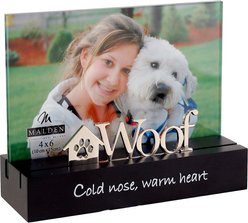 Malden International Designs Desktop Expressions "Woof" Dog Picture Frame, 4 x 6 in