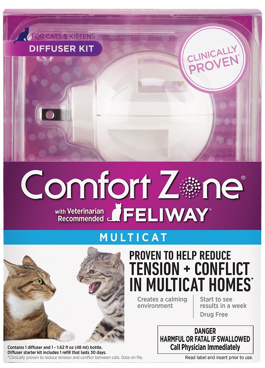Feliway Comfort Zone Multicat Diffuser Contenido Sin empaque