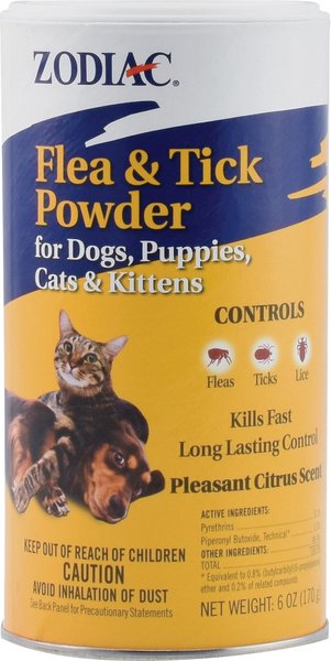 Zodiac Flea & Tick Powder for Dogs, Puppies, Cats & Kittens, 6-oz slide 1 of 5