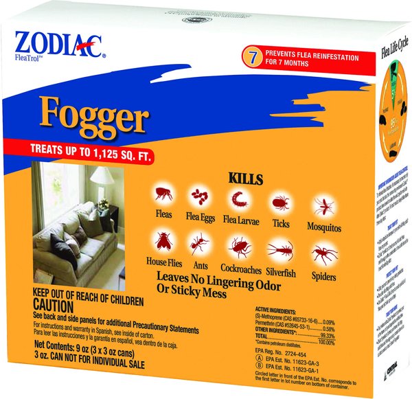 Zodiac Flea & Tick Room Fogger, 3-oz, 3 pack slide 1 of 6