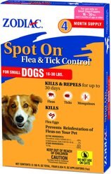 Zodiac Flea & Tick Spot Treatment for Dogs, 16-30 lbs, 4 Doses (4-mos. supply)