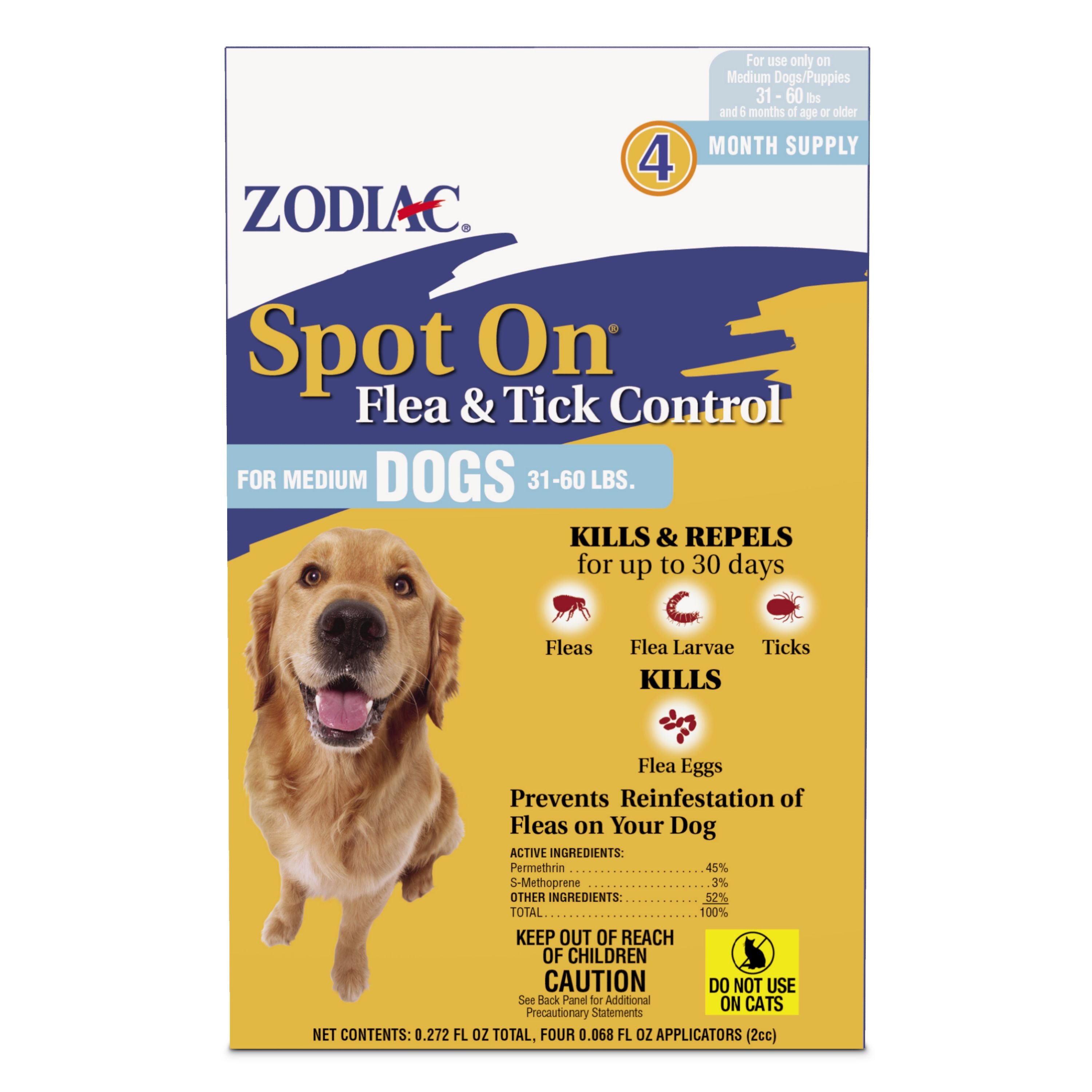 ZODIAC Flea & Tick Spot Treatment for Dogs, 31-60 lbs Customer ...