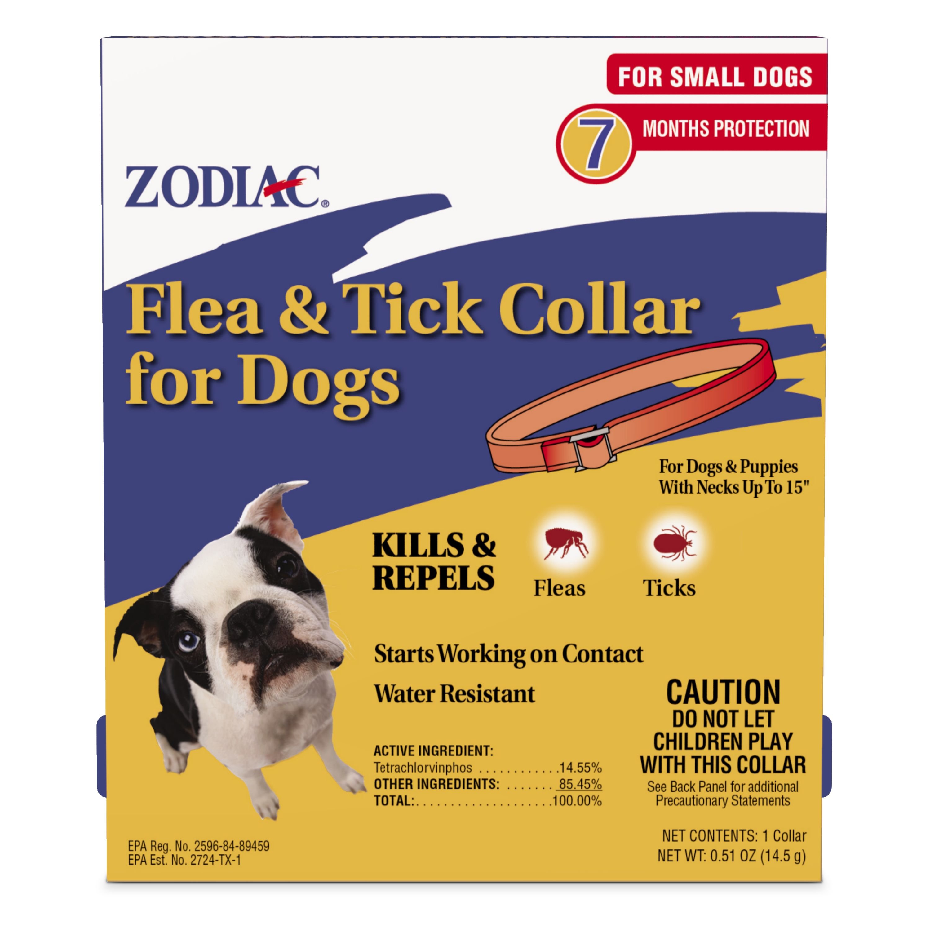 ZODIAC Flea & Tick Collar for Dogs, Extra Small/Toy, Small & Medium ...