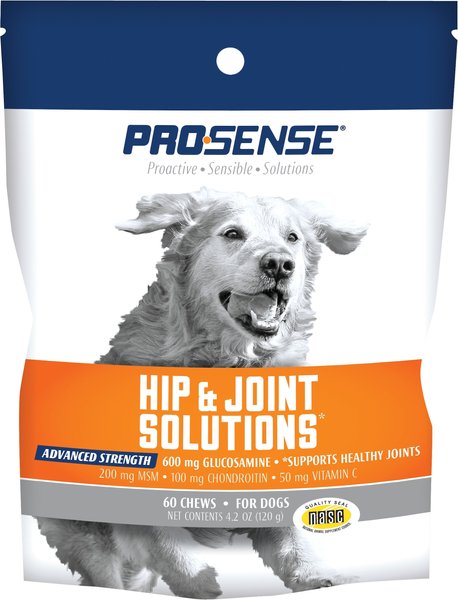 Pro-Sense Hip & Joint Solutions Advanced Strength Soft Chews Joint Supplement for Dogs, 60 count slide 1 of 5