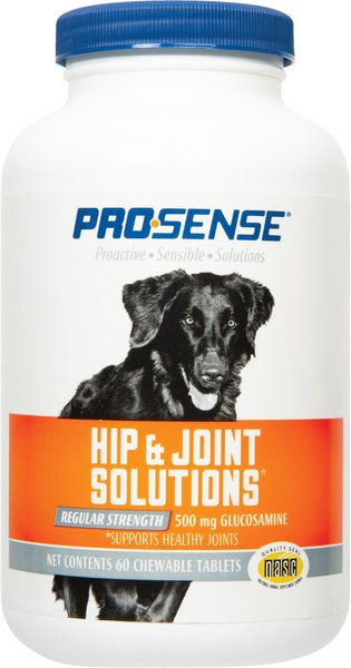 Pro-Sense Hip & Joint Solutions Regular Strength Chewable Tablets Joint Supplement for Dogs, 60 count slide 1 of 5