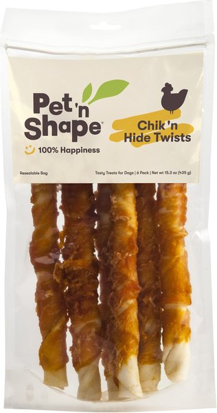 Pet 'n Shape All-Natural Chicken Hide Twists Dog Treats, 15.3-oz bag slide 1 of 8