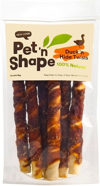 Pet 'n Shape All-Natural Duck Hide Twists Dog Treats, 15.3-oz bag slide 1 of 8