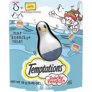 Temptations Snacky Penguin Treat Dispensing Cat Toy, 0.42-oz bag