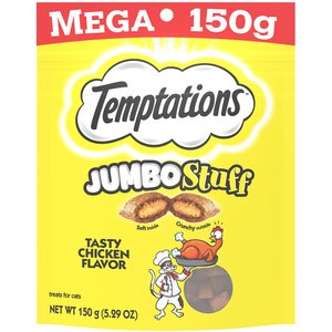Temptations Jumbo Stuff Tasty Chicken Flavor Cat Treats, 5.29-oz bag
