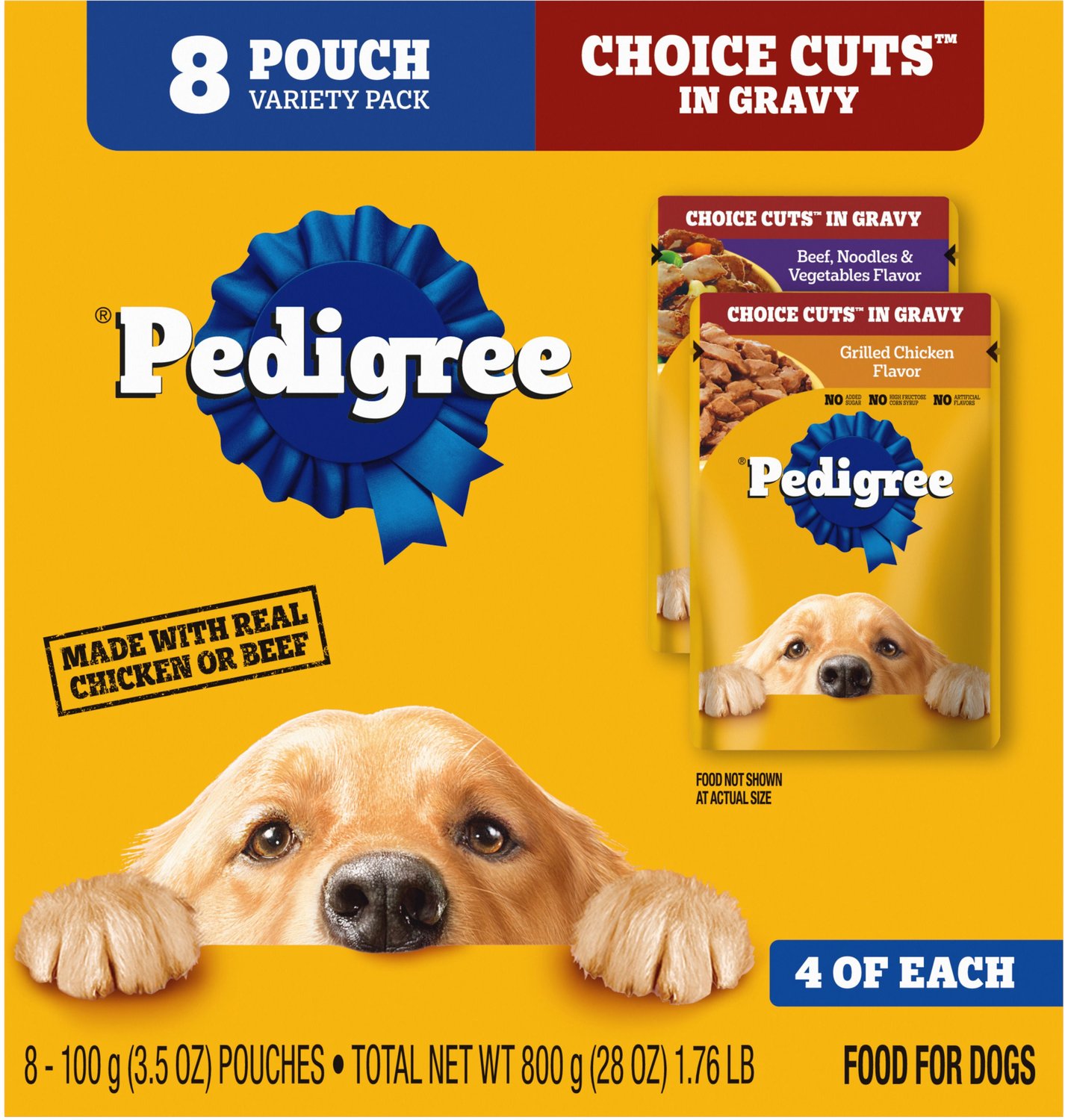 Pedigree Choice Cuts Variety Pack Beef & Chicken Adult Wet Dog Food, 3. 