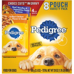 Pedigree Choice Cuts Variety Pack Beef & Chicken Adult Wet Dog Food, 3.5-oz, case of 8