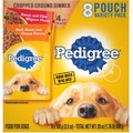 Pedigree Chopped Ground Dinner Variety Pack Featuring Bacon Adult Wet Dog Food, 3.5-oz, case of 8