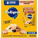 Pedigree Chopped Ground Dinner Variety Pack Featuring Bacon Adult Wet Dog Food, 3.5-oz, case of 8