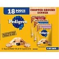 Pedigree Chopped Ground Dinner Variety Pack with Chicken, Filet Mignon & Beef Adult Wet Dog Food, 3.5-oz, case of 18