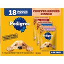 Pedigree Chopped Ground Dinner Variety Pack Chicken, Filet Mignon & Beef Adult Wet Dog Food