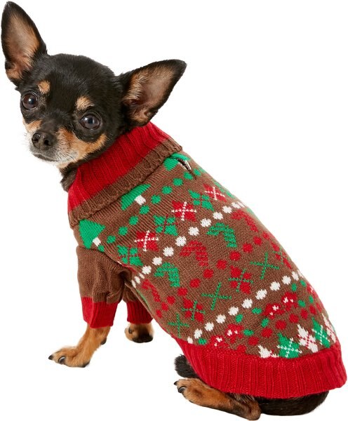 Blueberry Pet Christmas Themed Dog Sweater, 8-in slide 1 of 9