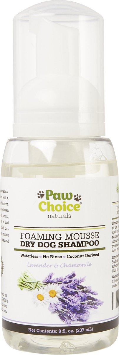 Paw choice foaming store mousse dog shampoo