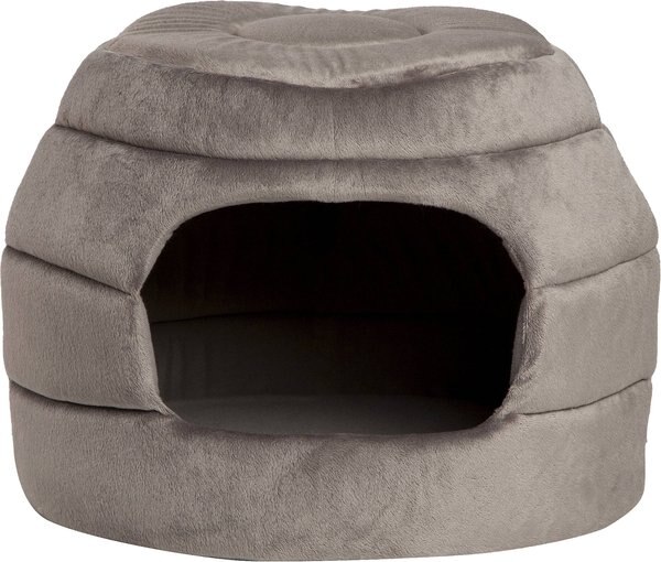 BEST FRIENDS BY SHERI 2in1 HutCuddler Pet Bed, Grey