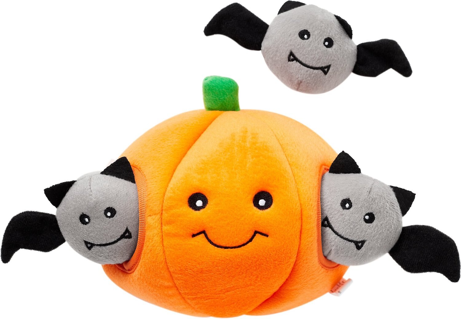 ZIPPYPAWS Burrow Squeaky Hide & Seek Halloween Pumpkin Plush Dog Toy ...