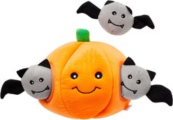 ZippyPaws Burrow Squeaky Hide & Seek Halloween Pumpkin Plush Dog Toy