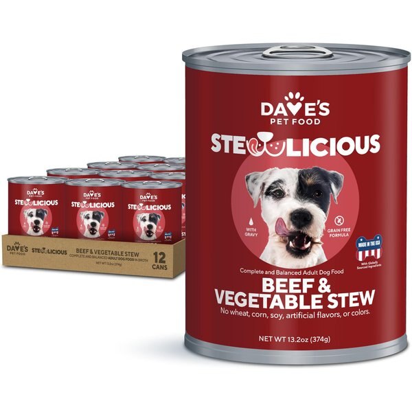 DAVE'S PET FOOD GrainFree Beef & Vegetable Cuts in Gravy Canned Dog