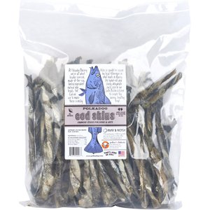 Polkadog Cod Skins Dehydrated Dog & Cat Treats, 5-lb Bag - Chewy.com