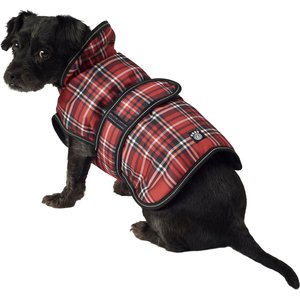 PetRageous Designs Kodiak Insulated Dog Coat, Red Plaid, Small