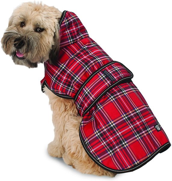 PetRageous Designs Kodiak Insulated Dog Coat, Red Plaid, Large slide 1 of 7