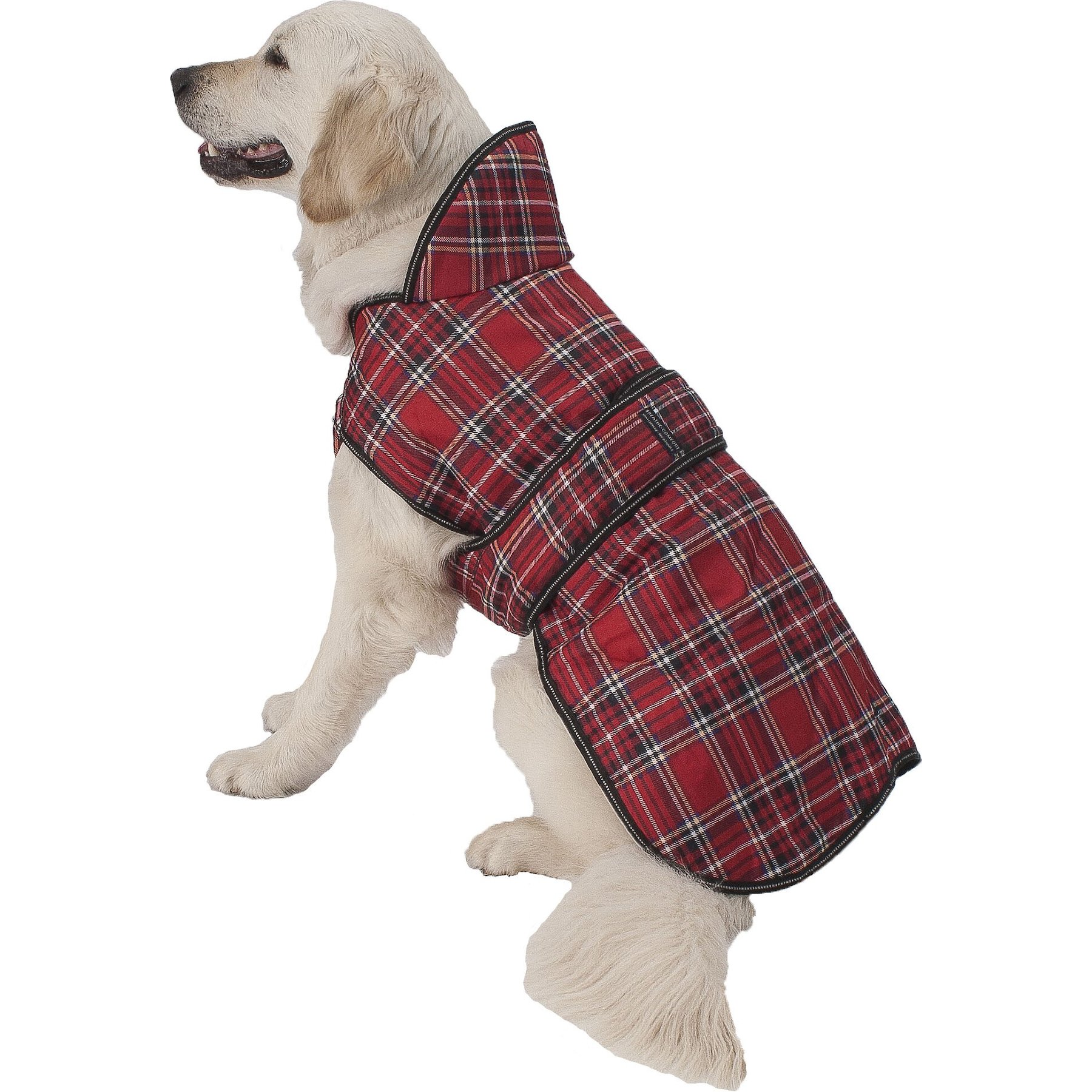 PETRAGEOUS DESIGNS Kodiak Insulated Dog Coat, Red Plaid, X-Large ...