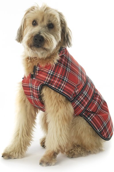 PETRAGEOUS DESIGNS Kodiak Insulated Dog Coat, Red Plaid, XX-Large ...