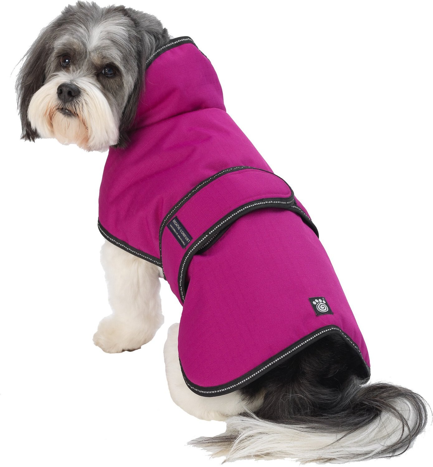PETRAGEOUS DESIGNS Juneau Insulated Dog Jacket, Magenta, Medium