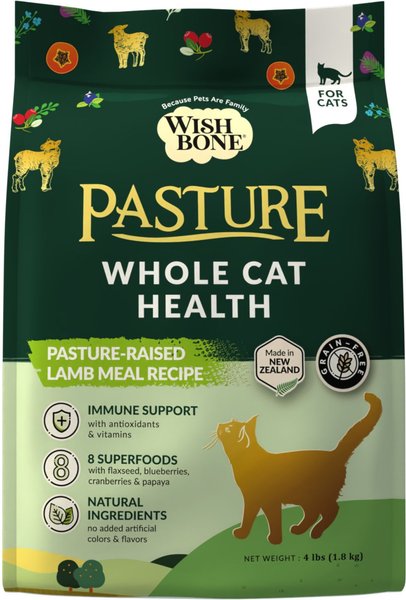Wishbone Pasture Grain-Free Dry Cat Food, 4-lb bag slide 1 of 8