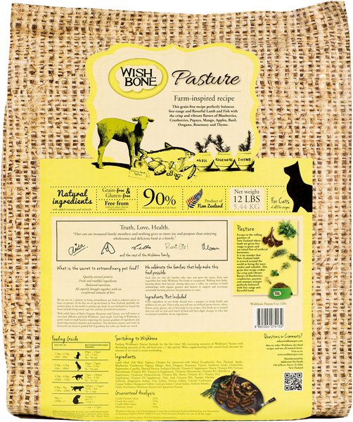 Wishbone Pasture Grain-Free Dry Cat Food, 12-lb bag slide 1 of 8