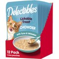 Hartz Delectables Chowder Tuna & Whitefish Lickable Cat Treat, 1.4-oz, case of 12